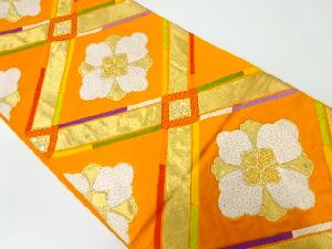 アンティーク　襷に花模様織出し袋帯（材料）